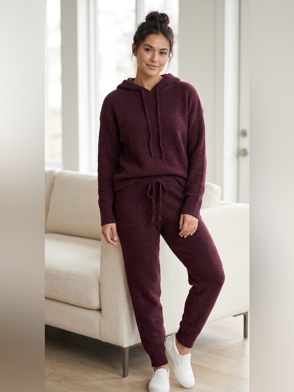 Express set Plush Hooded Sweatshirt and joggers size S oversized